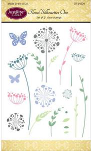 Justrite Floral Silhouettes One Clear Stamp Set