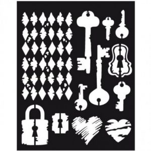 Stamperia Thick Media Stencil Keys