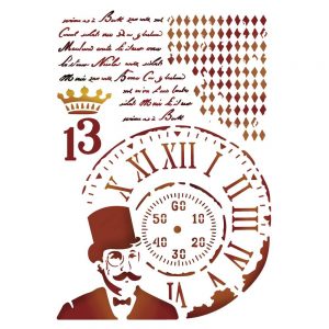 Stamperia Stencil A5 Steampunk Man