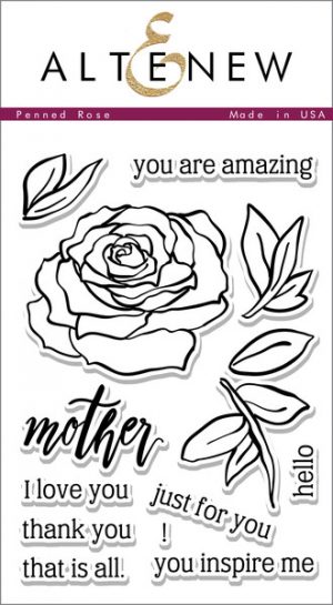 Altenew Penned Rose Stamp Set