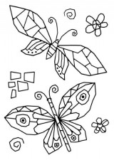 Woodware Clear Magic Mosaic Butterflies Stamp Set