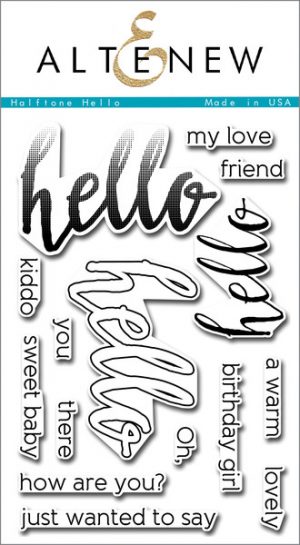 Altenew Halftone Hello Stamp Set