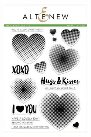 Altenew Halftone Hearts Stamp Set