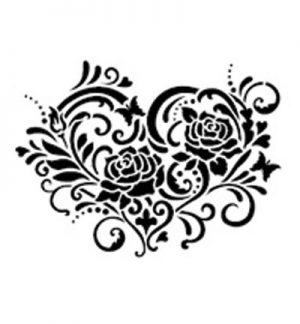 Viva Decor Universal A4 Stencil - Rose Heart