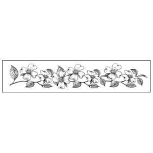 Stamperia Natural Rubber Stamp Flower Bordure