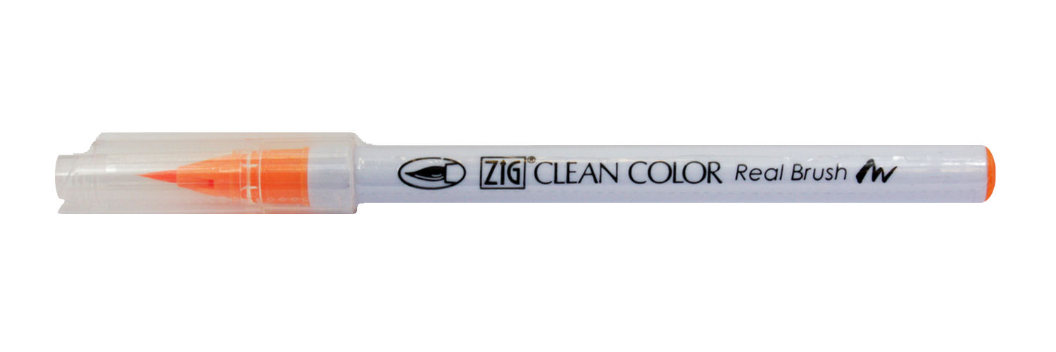 Zig Clean Color Real Brush Fluorescent Orange 002 | Dragonfly Designs