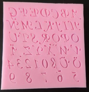 Fancy Alphabet & Numbers Silicone Mould