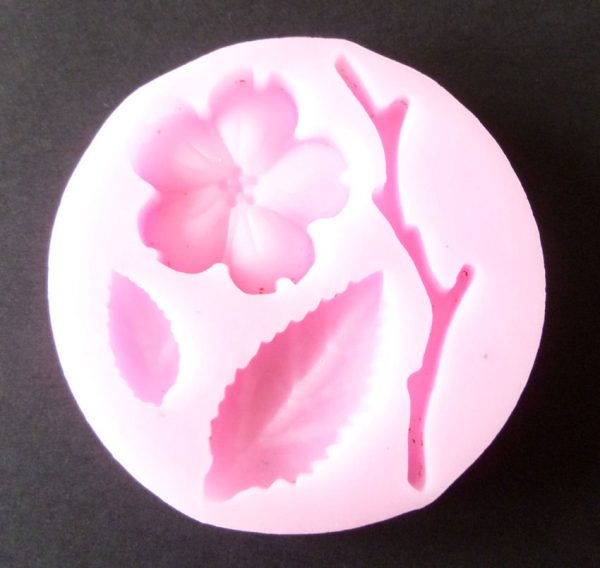 Dog Rose & Branch Silicone Mould