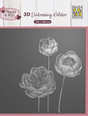 Nellie's Choice 3D Embossing Folder - Flowers